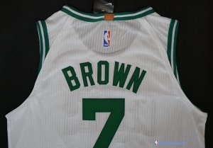 Maillot NBA Pas Cher Boston Celtics Jaylen Brown 7 Blanc 2017/18