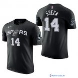 Maillot Manche Courte San Antonio Spurs Danny Green 14 Noir 2017/18