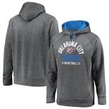 Oklahoma City Thunder Fanatics Branded Gray Battle Charged Pullover Hoodie