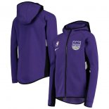 Sacramento Kings Nike Purple Team Logo Showtime Performance Full-Zip Hoodie