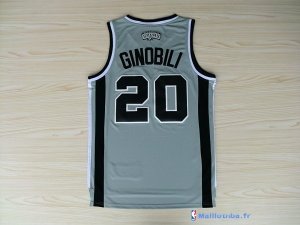 Maillot NBA Pas Cher San Antonio Spurs Manu Ginóbili 20 Gris