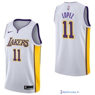 Maillot NBA Pas Cher Los Angeles Lakers Brook Lopez 11 Blanc Association 2017/18