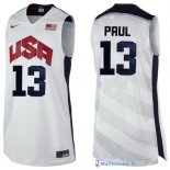 Maillot NBA Pas Cher USA 2012 Paul 13 Blanc