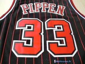 Maillot NBA Pas Cher Chicago Bulls Scottie Pippen 33 Noir Bande