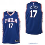 Maillot NBA Pas Cher Philadelphia Sixers Junior JJ Redick 17 Bleu Icon 2017/18