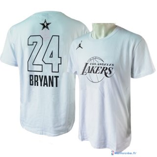 Maillot Manche Courte All Star 2018 Kobe Bryant 24 Blanc