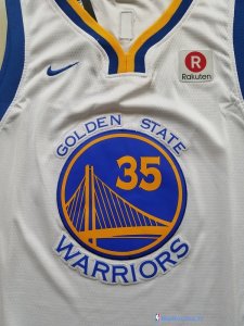 Maillot NBA Pas Cher Golden State Warriors Junior Kevin Durant 35 Blanc 2017/18