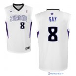 Maillot NBA Pas Cher Sacramento Kings Rudy Gay 8 Blanc