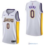 Maillot NBA Pas Cher Los Angeles Lakers Junior Kyle Kuzma 0 Blanc 2017/18