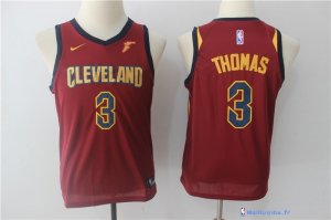 Maillot NBA Pas Cher Cleveland Cavaliers Junior Isaiah Thomas 3 Rouge 2017/18