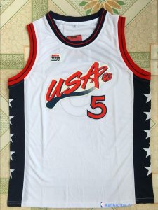 Maillot NBA Pas Cher USA 1996 Grant Hill 5 Blanc