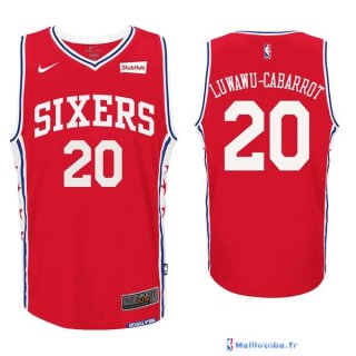 Maillot NBA Pas Cher Philadelphia Sixers Markelle Fultz 20 Rouge 2017/18