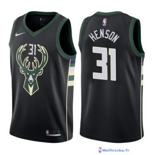 Maillot NBA Pas Cher Milwaukee Bucks John Henson 31 Noir Statement 2017/18