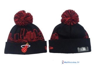 Tricoter un Bonnet NBA 2017 Miami Heat Noir Rouge 1