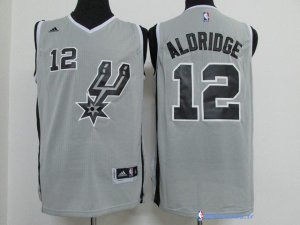 Maillot NBA Pas Cher San Antonio Spurs LaMarcus Aldridge 12 Gris