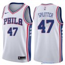Maillot NBA Pas Cher Philadelphia Sixers Tiago Splitter 47 Blanc Association 2017/18
