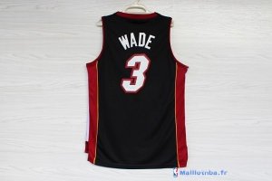 Maillot NBA Pas Cher Miami Heat Dwyane Wade 3 Miami Noir