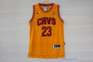 Maillot NBA Pas Cher Cleveland Cavaliers LeBron James 23 Jaune