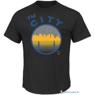 T-Shirt NBA Pas Cher Golden State Warriors Noir 1