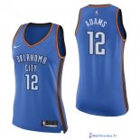 Maillot NBA Pas Cher Oklahoma City Thunder Femme Steven Adams 12 Bleu Icon 2017/18