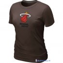 T-Shirt NBA Pas Cher Femme Miami Heat Brun