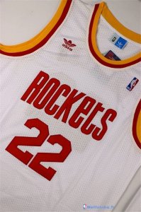 Maillot NBA Pas Cher Houston Rockets Clyde Drexler 22 Retro Blanc