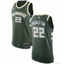 Maillot NBA Pas Cher Milwaukee Bucks Khris Middleton 22 Vert Icon 2017/18