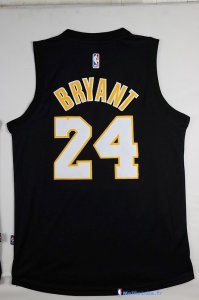 Maillot NBA Pas Cher Los Angeles Lakers Kobe Bryant 24 Noir Jaune