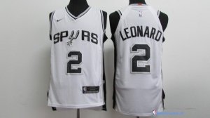 Maillot NBA Pas Cher San Antonio Spurs Kawhi Leonard 2 Blanc Association 2017/18