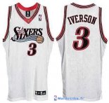 Maillot NBA Pas Cher Philadelphia Sixers Allen Iverson 3 Retro Blanc