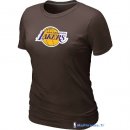 T-Shirt NBA Pas Cher Femme Los Angeles Lakers Brun