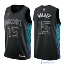 Maillot NBA Pas Cher Charlotte Hornets Kemba Walker 15 Nike Noir Ville 2017/18