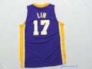 Maillot NBA Pas Cher Los Angeles Lakers Junior Jeremy Lin 17 Pourpre