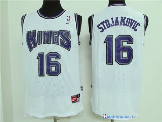 Maillot NBA Pas Cher Sacramento Kings Peja Stojakovic 16 Retro Blanc