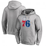 Philadelphia 76ers Fanatics Branded Heathered Gray Alternate Logo Pullover Hoodie