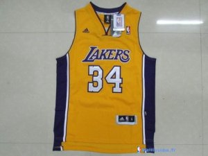 Maillot NBA Pas Cher Los Angeles Lakers Shaquille O'Neal 34 Jaune