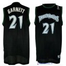 Maillot NBA Pas Cher Minnesota Timberwolves Kevin Garnett 21 Retro Noir