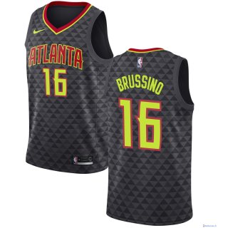 Maillot NBA Pas Cher Atlanta Hawks Nicolas Brussino 16 Noir Icon 2017/18