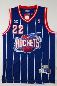 Maillot NBA Pas Cher Houston Rockets Clyde Drexler 22 Retro Bleu