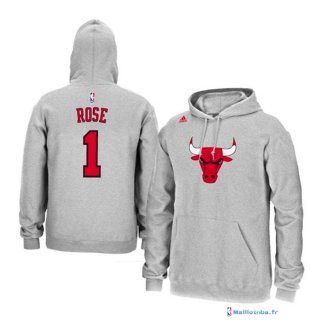 Sweat Capuche NBA Chicago Bulls Derrick Rose 1 Gris