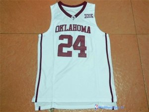 Maillot NCAA Pas Cher Oklahoma Buddy Hield 24 Blanc