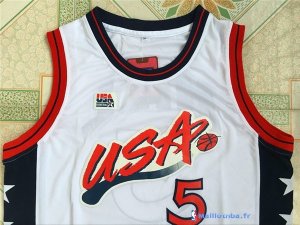 Maillot NBA Pas Cher USA 1996 Grant Hill 5 Blanc