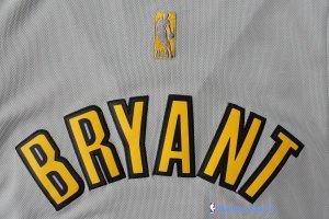 Maillot NBA Pas Cher Los Angeles Lakers Kobe Bryant 24 Gris Jaune