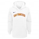 Golden State Warriors Nike White Hardwood Classics Club Pullover Fleece Hoodie