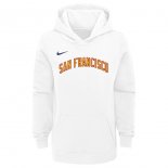 Golden State Warriors Nike White Hardwood Classics Club Pullover Fleece Hoodie