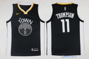 Maillot NBA Pas Cher Golden State Warriors Klay Thompson 11 Noir Statement 2017/18