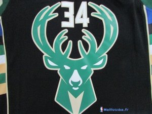 Maillot NBA Pas Cher Milwaukee Bucks Giannis Antetokounmpo 34 Noir