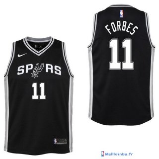 Maillot NBA Pas Cher San Antonio Spurs Junior Bryn Forbes 11 Noir Icon 2017/18