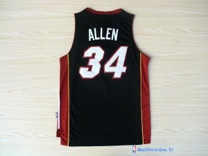 Maillot NBA Pas Cher Miami Heat Ray Allen 34 Noir Rouge