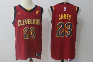 Maillot NBA Pas Cher Cleveland Cavaliers LeBron James 23 Rouge 2017/18